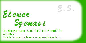 elemer szenasi business card